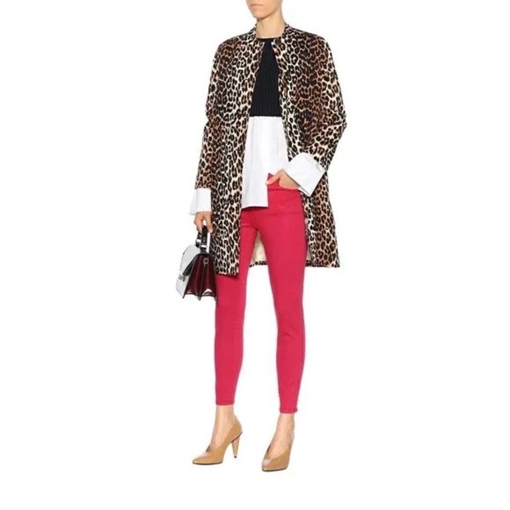 Revolve J Brand Coated Dizzy Pink Alana High Rise Crop Skinny Jeans